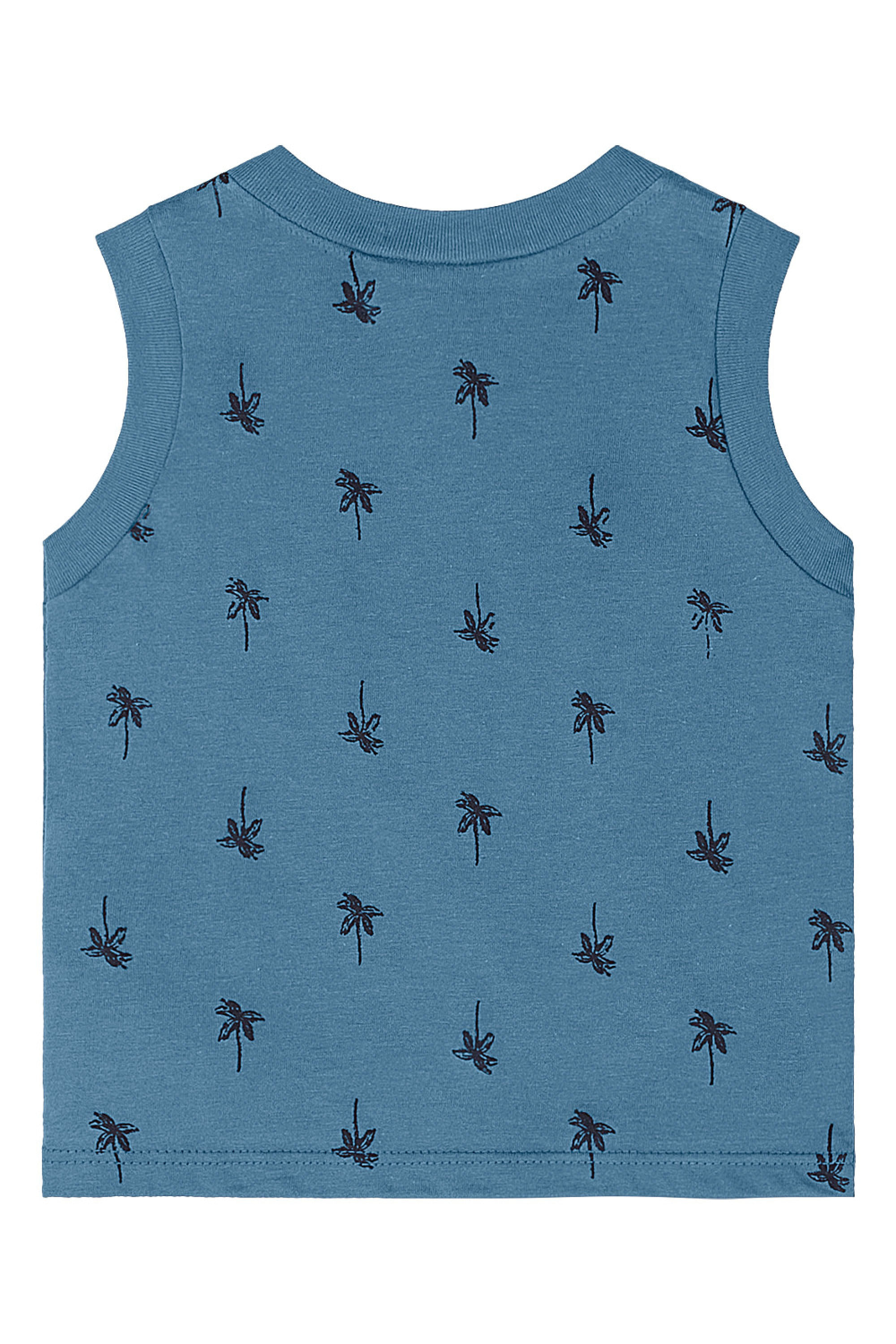 Conjunto para Menino Regata Estampada e Bermuda (Azul) Quimby - Imagem 29